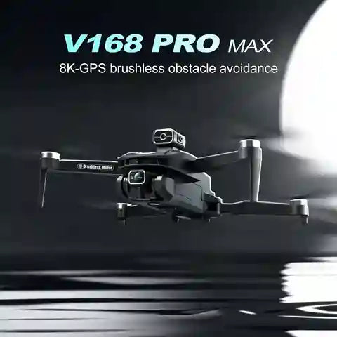 BABBAK'S LTD V168 8K Triple Camera Drone – GPS, Brushless Motors & 4-Way Obstacle Avoidance