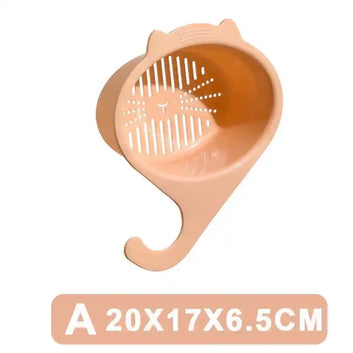 BABBAK'S LTD HARKO Kitchen Sink Drain Basket – Faucet Filter Shelf & Wet‑Dry Separation Organizer