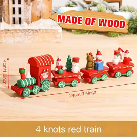 Wooden Christmas Train Set Decoration | BABBAK'S LTD