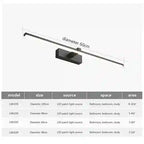 BABBAK’S LTD DAMIASMIL Modern LED Bathroom Mirror Lamp – Wall Mounted, Aluminum, Black/Ivory, Energy-Efficient Lighting