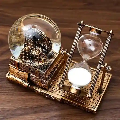 Sand Timer Hourglass Table Decor Gold | BABBAK'S LTD