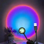 BABBAK'S LTD Mini RGB Sunset Projection Lamp – USB Atmosphere Night Light for Bedroom & Photography