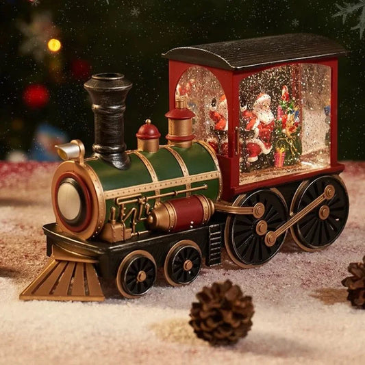 Christmas LED Lamp Train Santa Claus Merry