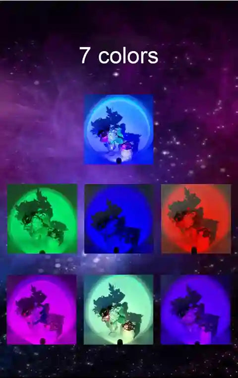 BABBAK'S LTD Mini RGB Sunset Projection Lamp – USB Atmosphere Night Light for Bedroom & Photography