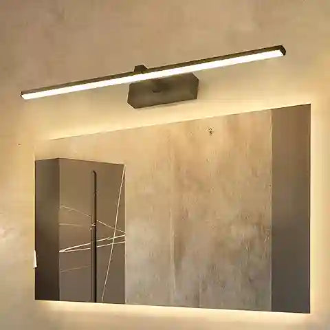 BABBAK’S LTD DAMIASMIL Modern LED Bathroom Mirror Lamp – Wall Mounted, Aluminum, Black/Ivory, Energy-Efficient Lighting