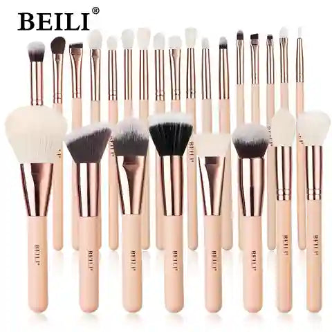 Pink Makeup Brush Set Professional 25 to 28 Piece, BABBAK'S LTD