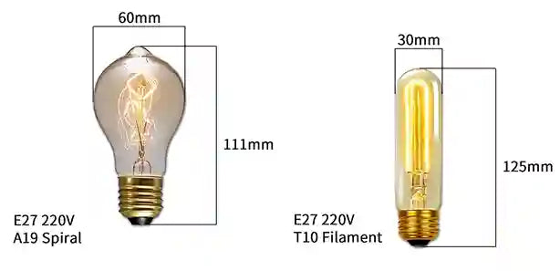 BABBAK'S LTD Vintage Edison LED Bulb – Retro E27 40W Warm Light Home & Café Lighting