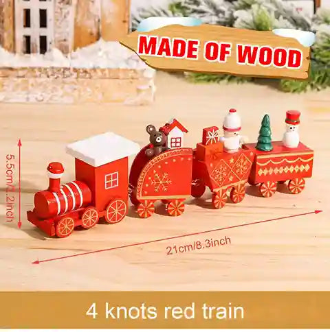 Wooden Christmas Train Set Decoration | BABBAK'S LTD