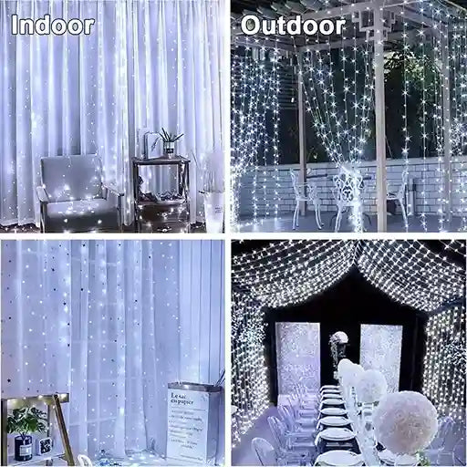 3M Fairy Twinkle Lights 300 LED Curtain USB