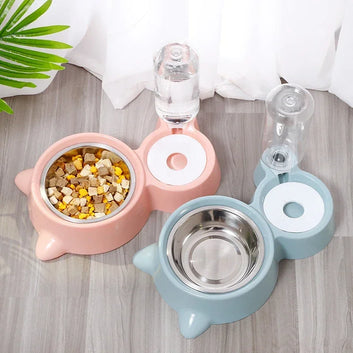 BABBAK'S LTD Silicone Pet Bowl & Automatic Feeder – Dog & Cat Food Dish with Water Dispenser