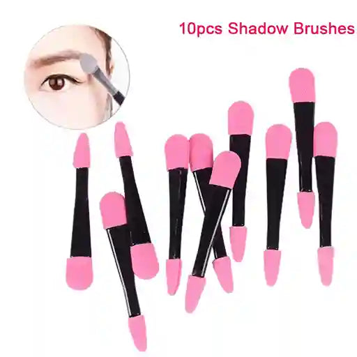 BABBAK'S LTD 10pcs Double‑Ended Eyeshadow Sponge Set – Soft & Precise Eye Makeup Applicators