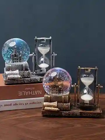 Sand Timer Hourglass Table Decor Gold | BABBAK'S LTD