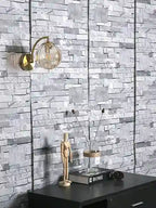 BABBAK'S LTD LZPZ RUI Modern Wall Lamps – Elegant LED Lighting for Bedroom & Hallway (Metal + Glass, Blue/Gray/Green)