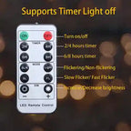 BABBAK'S LTD FREEPOWER Rechargeable LED Tea Candles – Flameless Dimmable Lights with Remote (5.5x4cm, Warm White, Black Cup)