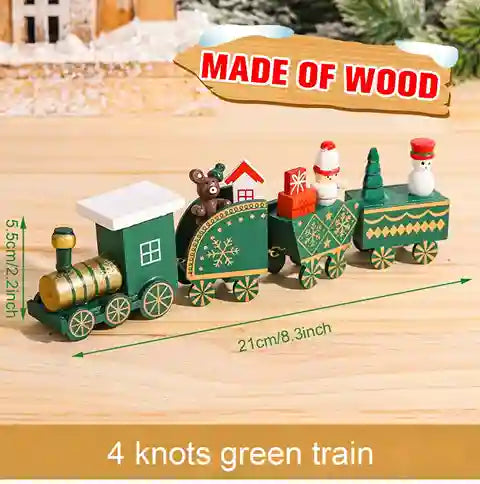 Wooden Christmas Train Set Decoration | BABBAK'S LTD