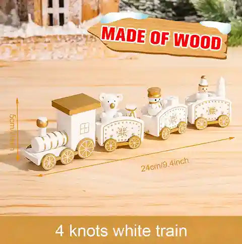 Wooden Christmas Train Set Decoration | BABBAK'S LTD