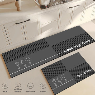 BABBAK'S LTD Soft Crystal Velvet Anti‑Slip Carpet – Long Kitchen Mat & Home Decor Rug – Fade Resistant, Water Absorbent
