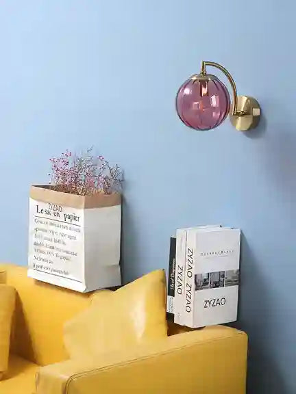 BABBAK'S LTD LZPZ RUI Modern Wall Lamps – Elegant LED Lighting for Bedroom & Hallway (Metal + Glass, Blue/Gray/Green)