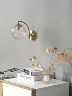 BABBAK'S LTD LZPZ RUI Modern Wall Lamps – Elegant LED Lighting for Bedroom & Hallway (Metal + Glass, Blue/Gray/Green)