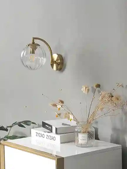 BABBAK'S LTD LZPZ RUI Modern Wall Lamps – Elegant LED Lighting for Bedroom & Hallway (Metal + Glass, Blue/Gray/Green)