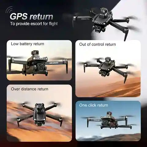 BABBAK'S LTD Xiaomi V198GPS Drone – Foldable 8K HD Camera GPS Quadcopter with Obstacle Avoidance