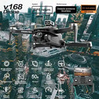 BABBAK'S LTD V168 8K Triple Camera Drone – GPS, Brushless Motors & 4-Way Obstacle Avoidance