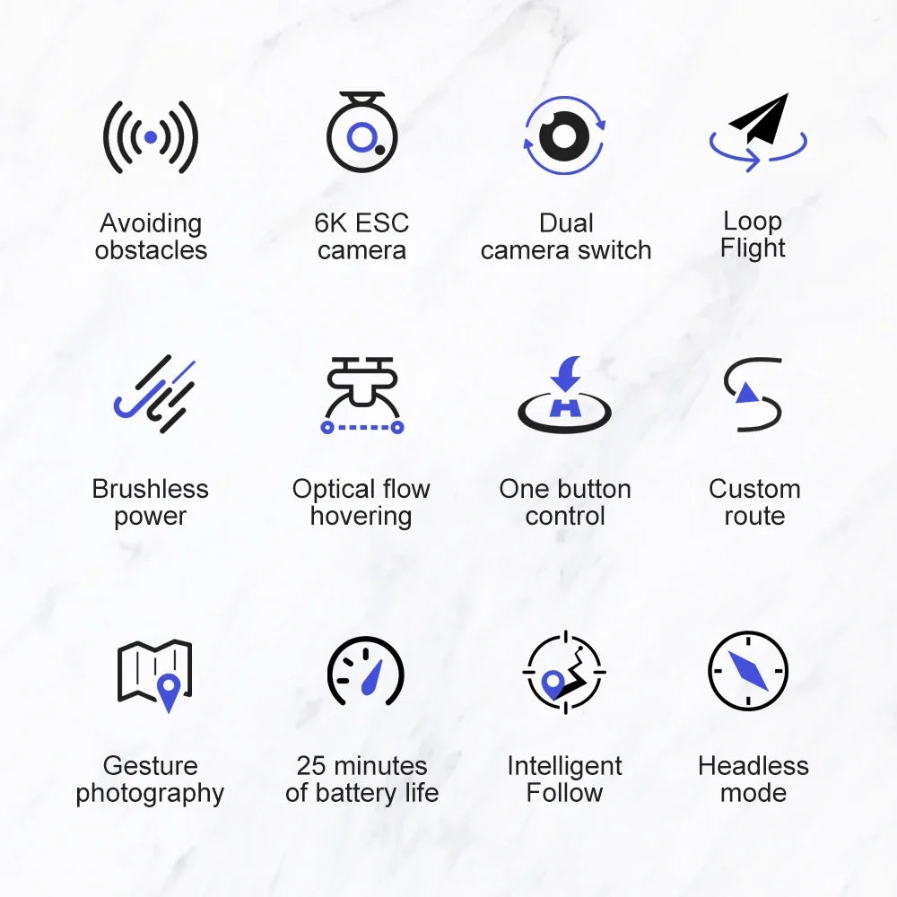 BABBAK'S LTD S2S 8K Professional Photography Drone – Dual Camera, Brushless Motors & Obstacle Avoidance