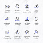 BABBAK'S LTD S2S 8K Professional Photography Drone – Dual Camera, Brushless Motors & Obstacle Avoidance