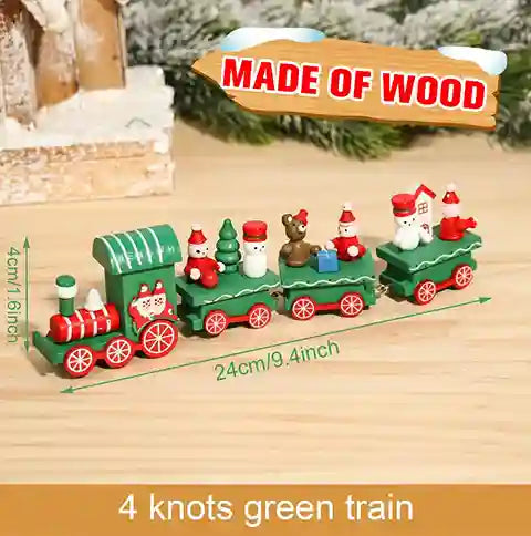Wooden Christmas Train Set Decoration | BABBAK'S LTD