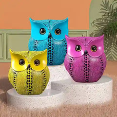 BABBAK'S LTD – MagiDeal Colorful Resin Owl Statue Figurine 13cm x 7cm x 15cm – Artistic Home & Office Decor Ornament