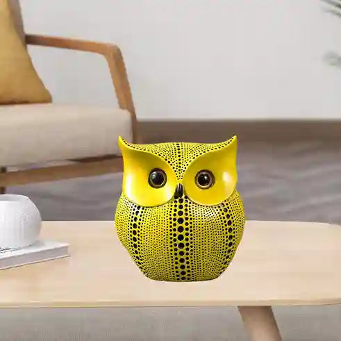 Owl Decor Resin Statue Sculpture Tabletop | BABBAK'S LTD