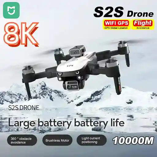 BABBAK'S LTD Mijia S2S 8K Drone – Dual Camera GPS Quadcopter with Obstacle Avoidance