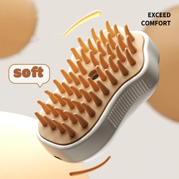 BABBAK'S LTD 3‑in‑1 Pet Steam Brush – Electric Spray Grooming Comb for Dogs & Cats with Hair Removal & Massage Function