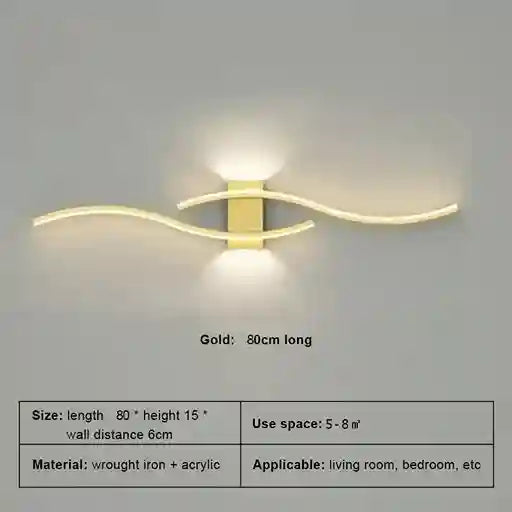 BABBAK’S LTD DARHYN Minimalist LED Strip Wall Lamp – Modern Dimmable Lighting, Multiple Sizes & Colors, Iron + Acrylic for Home Decor