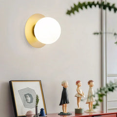 BABBAK'S LTD Modern Gold Glass Wall Lamp – E27 LED Light Fixture for Home & Bedroom