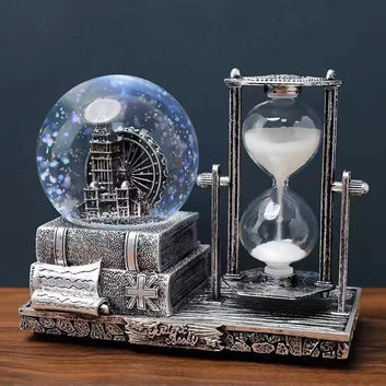 Time Crystal Ball Hourglass Antique Eiffel Tower Quicksand