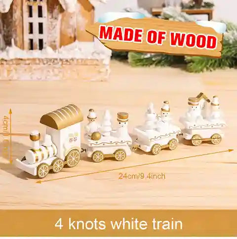Wooden Christmas Train Set Decoration | BABBAK'S LTD
