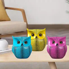 BABBAK'S LTD – MagiDeal Colorful Resin Owl Statue Figurine 13cm x 7cm x 15cm – Artistic Home & Office Decor Ornament