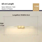 BABBAK’S LTD DAMIASMIL Modern LED Bathroom Mirror Lamp – Wall Mounted, Aluminum, Black/Ivory, Energy-Efficient Lighting