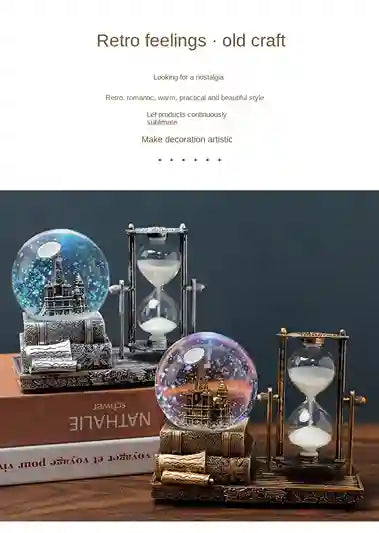 Sand Timer Hourglass Table Decor Gold | BABBAK'S LTD