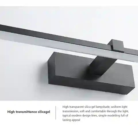 BABBAK’S LTD DAMIASMIL Modern LED Bathroom Mirror Lamp – Wall Mounted, Aluminum, Black/Ivory, Energy-Efficient Lighting