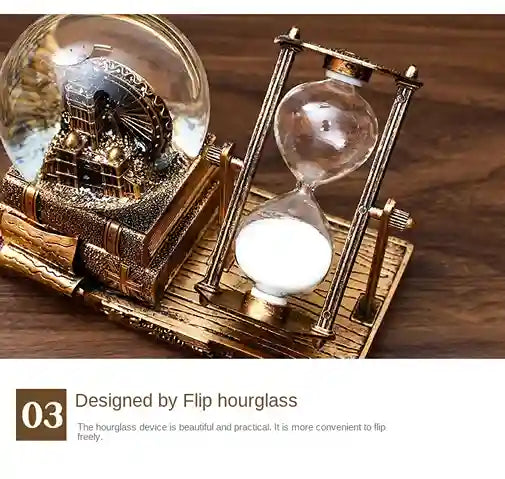 Sand Timer Hourglass Table Decor Gold | BABBAK'S LTD