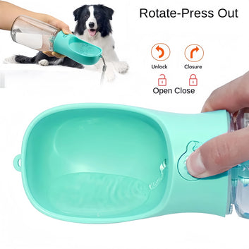 BABBAK'S LTD Portable Pet Water Bottle with Food Dispenser – Travel Dog & Cat Drinking Cup