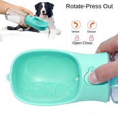 BABBAK'S LTD Portable Pet Water Bottle with Food Dispenser – Travel Dog & Cat Drinking Cup