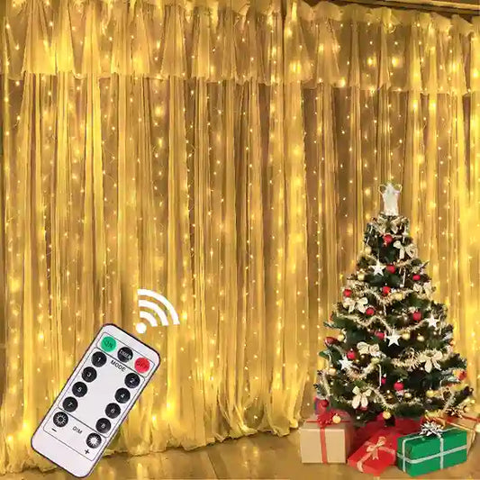 BABBAK'S LTD Christmas LED Light Curtain – Festive Holiday Decoration for Windows, Walls & Parties