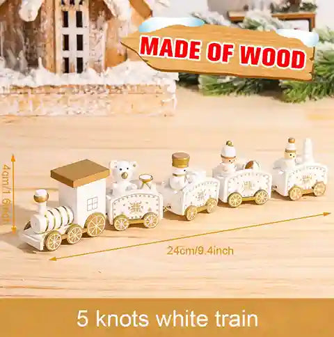 Wooden Christmas Train Set Decoration | BABBAK'S LTD
