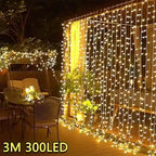 3M Fairy Twinkle Lights 300 LED Curtain USB
