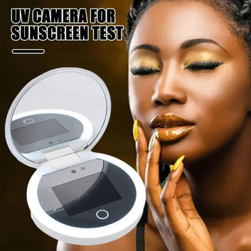 Smart UV Sunscreen Test Camera Makeup Mirror With LED