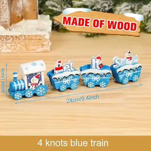 Wooden Christmas Train Set Decoration | BABBAK'S LTD