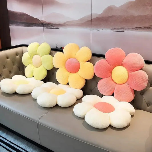 BABBAK'S LTD Colorful Flower Plush Pillow – Soft Cotton Cushion for Home Decor & Gifts (35cm)